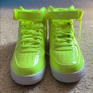 neon green nike high tops